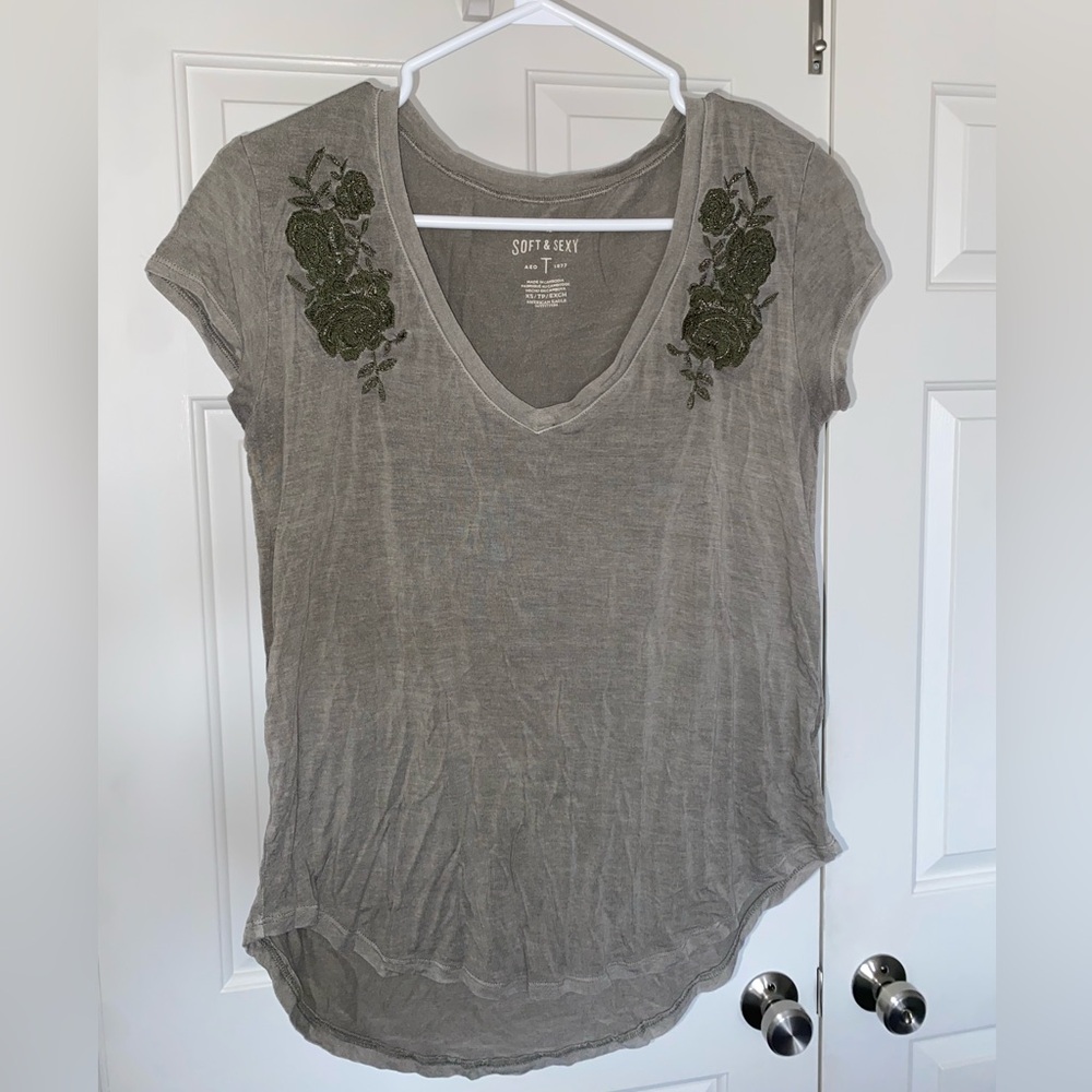 Women's Green/Gray hue with Green Embroidery